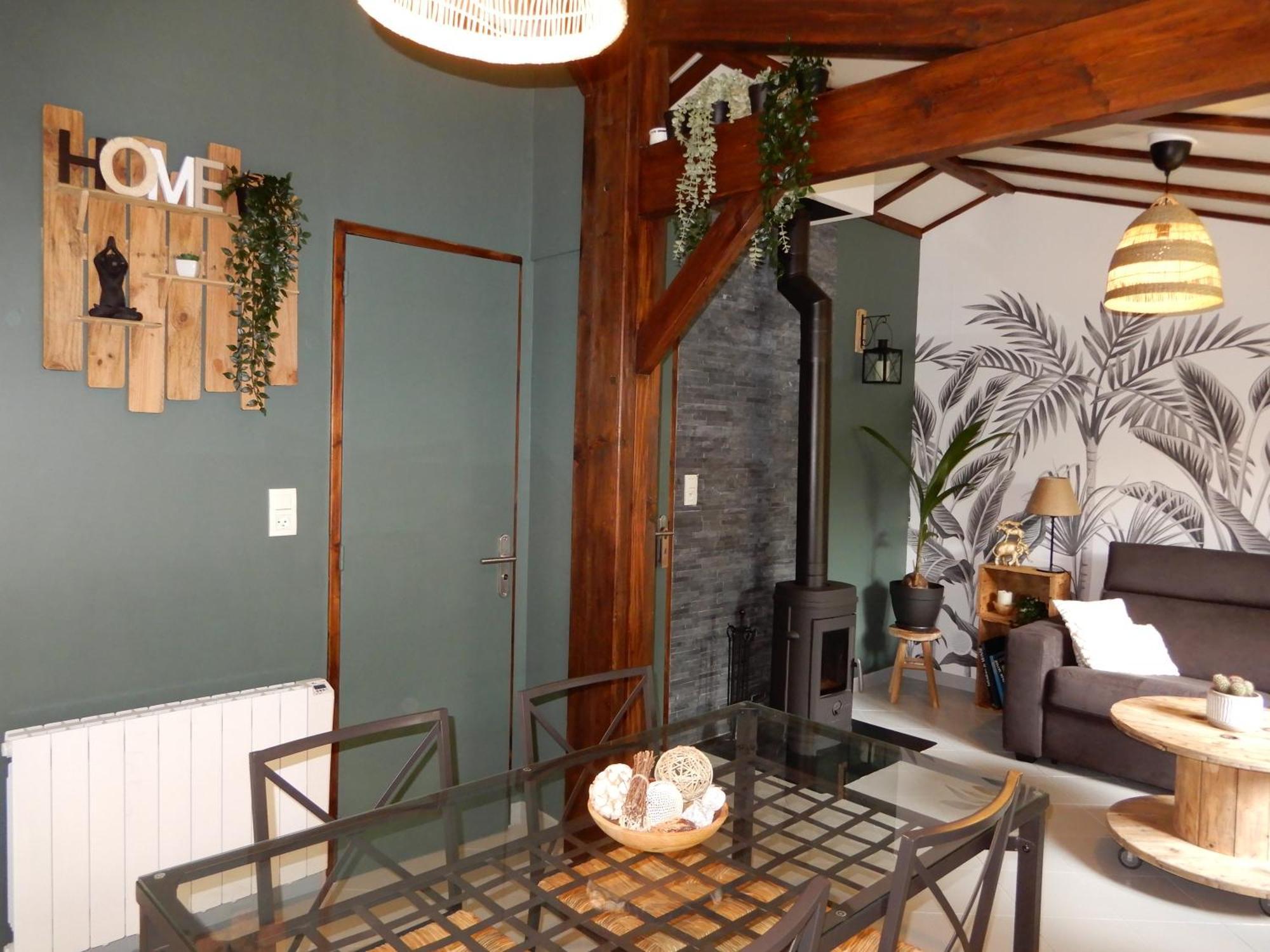 Le Cottage Exotique Du Lutin Many & Son Bain Nordique Saint-Christophe-Sur-Conde エクステリア 写真